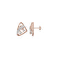 Tangle Round Diamond Stud Earrings 18 KT / Rose Gold