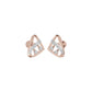 Tangle Round Diamond Stud Earrings 18 KT / Rose Gold