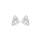 Tangle Round Diamond Stud Earrings 18 KT / White Gold