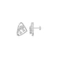 Tangle Round Diamond Stud Earrings 18 KT / White Gold