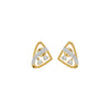 Tangle Round Diamond Stud Earrings 18 KT / Yellow Gold