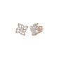 Spiral Star Marquise Round Diamond Stud Earrings