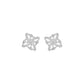 Spiral Star Marquise Round Diamond Stud Earrings