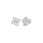 Spiral Star Marquise Round Diamond Stud Earrings