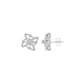 Spiral Star Marquise Round Diamond Stud Earrings