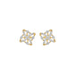Spiral Star Marquise Round Diamond Stud Earrings