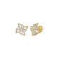 Spiral Star Marquise Round Diamond Stud Earrings