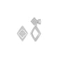 Tilted Square Diamond Stud Earrings 18 KT / White Gold