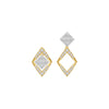 Tilted Square Diamond Stud Earrings 18 KT / Yellow Gold