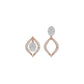 Elegant Drop Multi-Diamond Stud Earrings 18 KT / Rose Gold