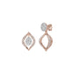 Elegant Drop Multi-Diamond Stud Earrings 18 KT / Rose Gold