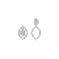 Elegant Drop Multi-Diamond Stud Earrings 18 KT / White Gold
