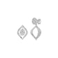 Elegant Drop Multi-Diamond Stud Earrings 18 KT / White Gold