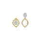 Elegant Drop Multi-Diamond Stud Earrings 18 KT / Yellow Gold