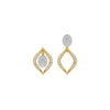 Elegant Drop Multi-Diamond Stud Earrings 18 KT / Yellow Gold