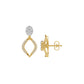 Elegant Drop Multi-Diamond Stud Earrings 18 KT / Yellow Gold
