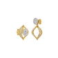 Elegant Drop Multi-Diamond Stud Earrings 18 KT / Yellow Gold