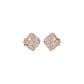 Geometric Open Frame Diamond Stud Earrings