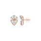 Three Spoke Diamond Stud Earrings