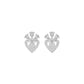 Three Spoke Diamond Stud Earrings