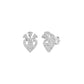 Three Spoke Diamond Stud Earrings