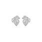 Three Spoke Diamond Stud Earrings