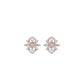 Twirling Star Marquise Round Diamond Stud Earrings 18 KT / Rose Gold