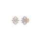 Twirling Star Marquise Round Diamond Stud Earrings 18 KT / Rose Gold