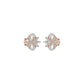 Twirling Star Marquise Round Diamond Stud Earrings 18 KT / Rose Gold