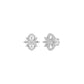Twirling Star Marquise Round Diamond Stud Earrings 18 KT / White Gold
