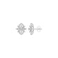 Twirling Star Marquise Round Diamond Stud Earrings 18 KT / White Gold