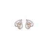 Pear of Heart Diamond Stud Earrings 18 KT / Rose Gold