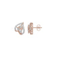 Pear of Heart Diamond Stud Earrings 18 KT / Rose Gold