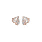 Pear of Heart Diamond Stud Earrings 18 KT / Rose Gold