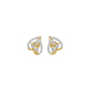 Pear of Heart Diamond Stud Earrings 18 KT / Yellow Gold