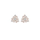 Mini Angles Round Marquise Diamond Stud Earrings 18 KT / Rose Gold