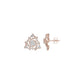 Mini Angles Round Marquise Diamond Stud Earrings 18 KT / Rose Gold