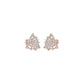 Mini Angles Round Marquise Diamond Stud Earrings 18 KT / Rose Gold