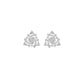 Mini Angles Round Marquise Diamond Stud Earrings 18 KT / White Gold