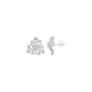 Mini Angles Round Marquise Diamond Stud Earrings 18 KT / White Gold