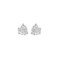 Mini Angles Round Marquise Diamond Stud Earrings 18 KT / White Gold