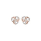 Botanical Round Diamond Stud Earrings 18 KT / Rose Gold