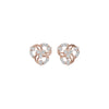 Botanical Round Diamond Stud Earrings 18 KT / Rose Gold