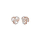 Botanical Round Diamond Stud Earrings 18 KT / Rose Gold