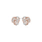 Botanical Round Diamond Stud Earrings 18 KT / Rose Gold