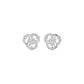 Botanical Round Diamond Stud Earrings 18 KT / White Gold
