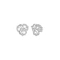 Botanical Round Diamond Stud Earrings 18 KT / White Gold