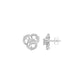 Botanical Round Diamond Stud Earrings 18 KT / White Gold