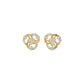 Botanical Round Diamond Stud Earrings 18 KT / Yellow Gold