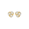 Botanical Round Diamond Stud Earrings 18 KT / Yellow Gold